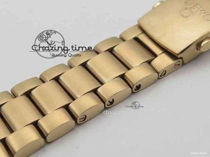 0305 Efficient Planet Ocean GMT 43.5mm RG V6F 1:1 Best Edition Black Dial On RG Bracelet A 8182